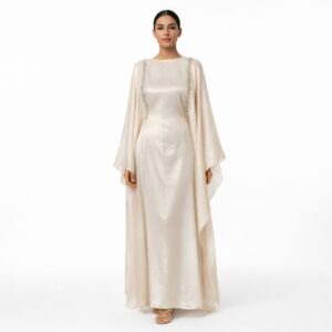 Abaya Élégance Ivoire Perlée