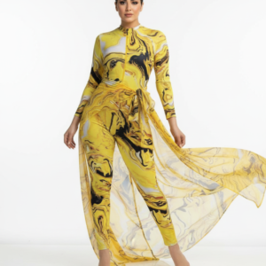 Burkini [ Jaune] 5 pièces élégant et moderne- REF 52